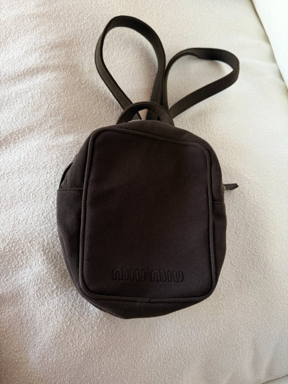 Vintage Miu Miu Mini Backpack Logo Designer Bag Y2K